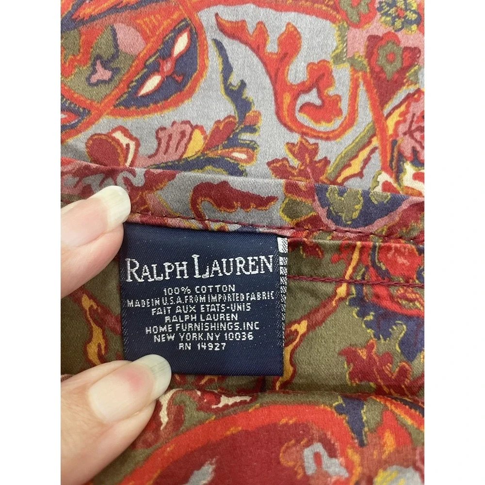 Vtg  Ralph Lauren Galahad 4 Pc QUEEN Sheet Set Fitted Flat 2 Pillowcases